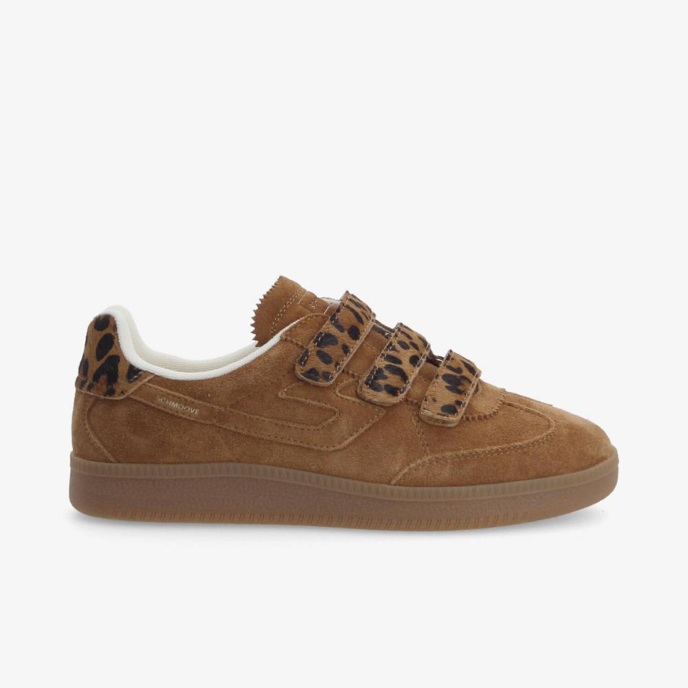 SHEFFIELD STRAPS W - SUEDE/PONY LEO - MARRON