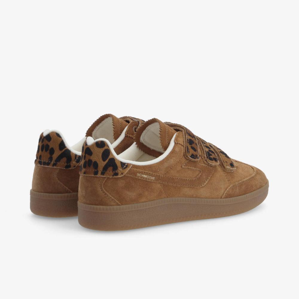 SHEFFIELD STRAPS W - SUEDE/PONY LEO - MARRON