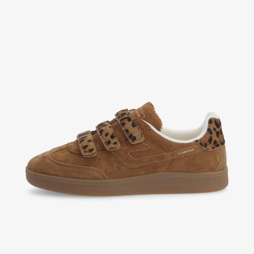 SHEFFIELD STRAPS W - SUEDE/PONY LEO - MARRON