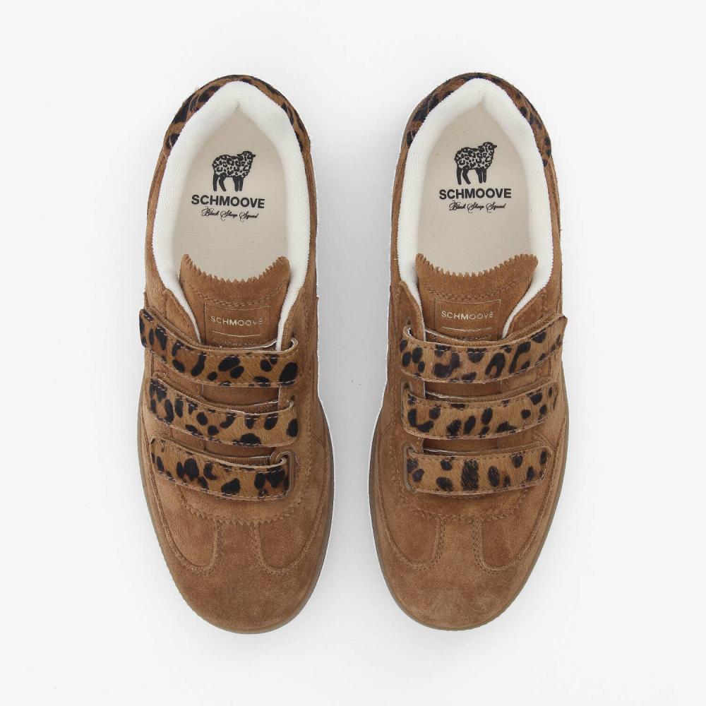 SHEFFIELD STRAPS W - SUEDE/PONY LEO - MARRON