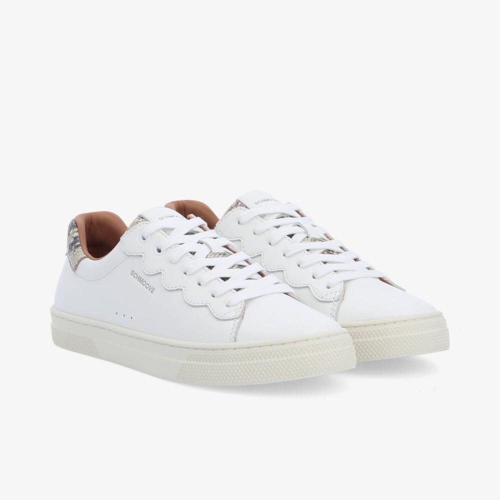 SPARKLE WAVE W - NAP/PRINTPYTHON - WHITE/BEIGE