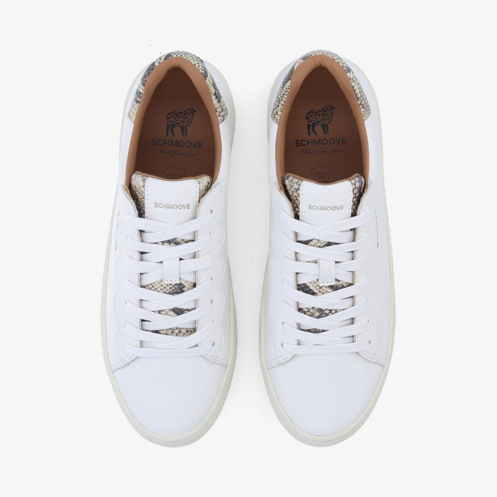 SPARKLE WAVE W - NAP/PRINTPYTHON - WHITE/BEIGE