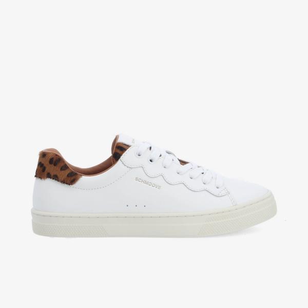 SPARKLE WAVE W - NAPPA/PONY LEO - BLANC/MARRON