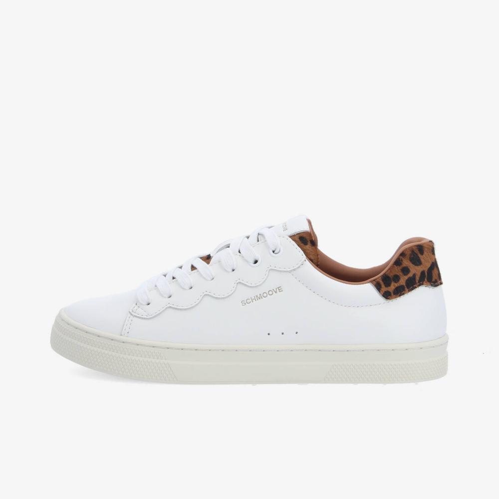 SPARKLE WAVE W - NAPPA/PONY LEO - BLANC/MARRON