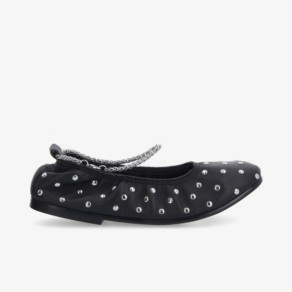 AMELIE BALLERINA W - LAMBSKIN - NOIR