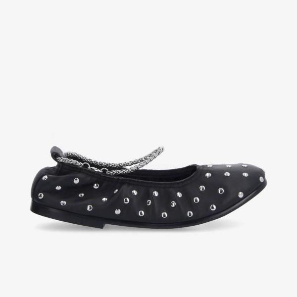 AMELIE BALLERINA W - LAMBSKIN - NOIR