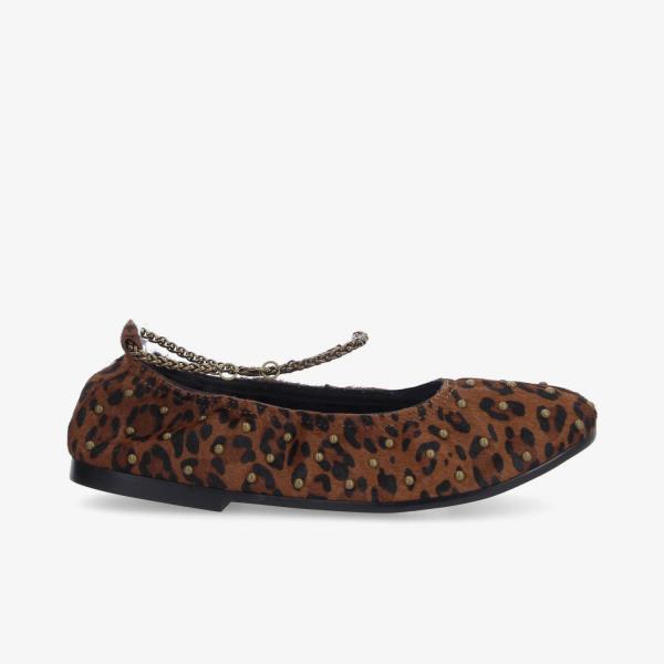 AMELIE BALLERINA W - PONY LEO - BROWN