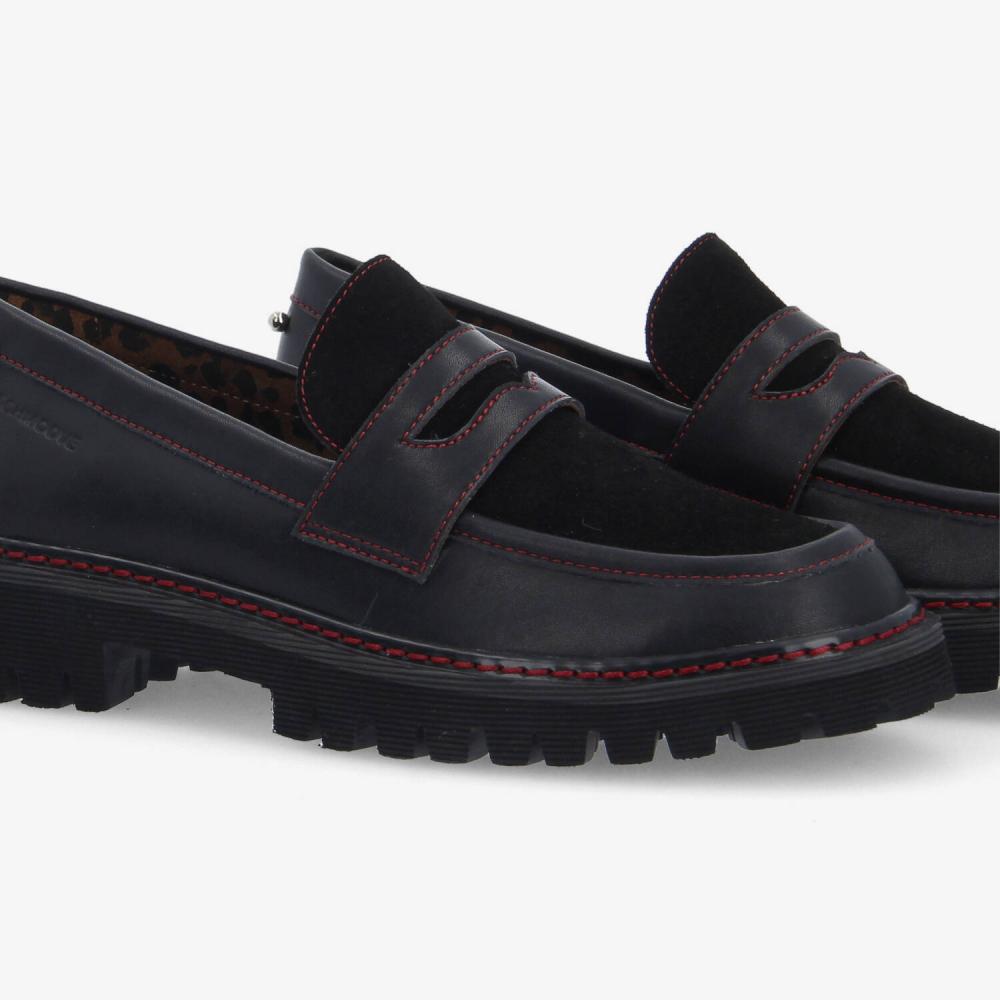 MYSEN LOAFER W - NAPPA/SUEDE - NOIR