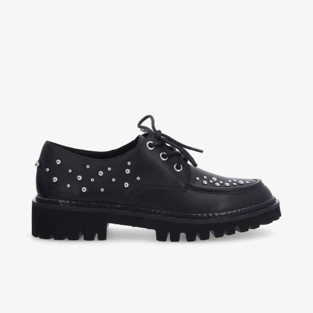 MYSEN PLT LACES W - NAPPA - BLACK