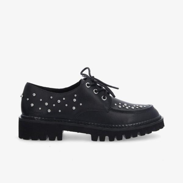 MYSEN PLT LACES W - NAPPA - BLACK