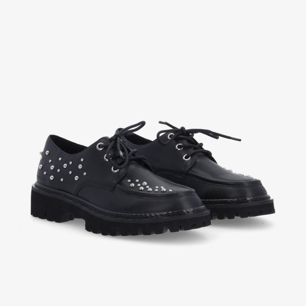 MYSEN PLT LACES W - NAPPA - BLACK