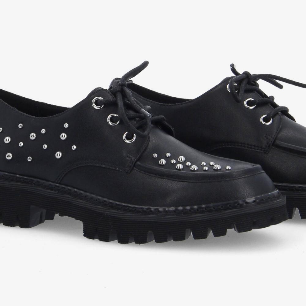 MYSEN PLT LACES W - NAPPA - BLACK