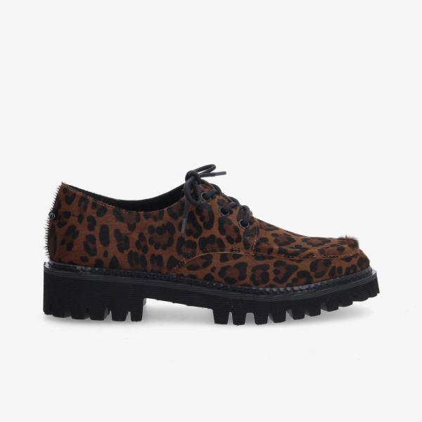 MYSEN PLT LACES W - PONY LEO - MARRON