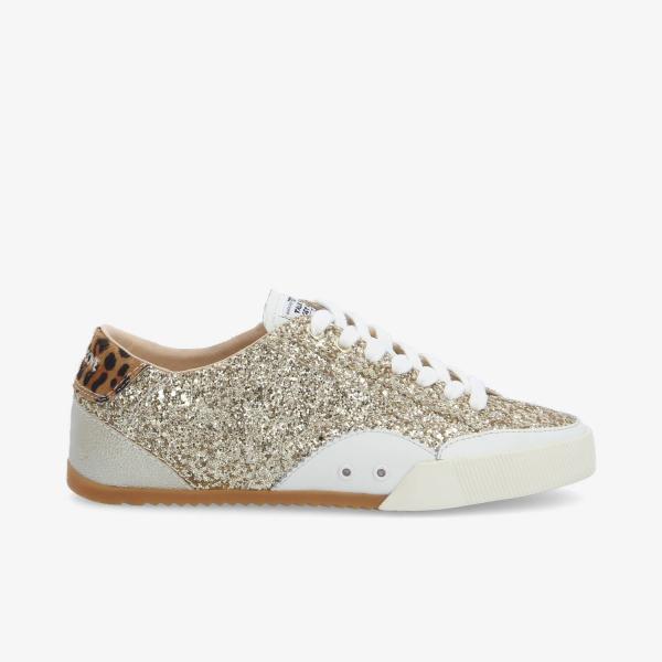 MICK SNEAKER W - GLIT/PONY LEO - GOLD