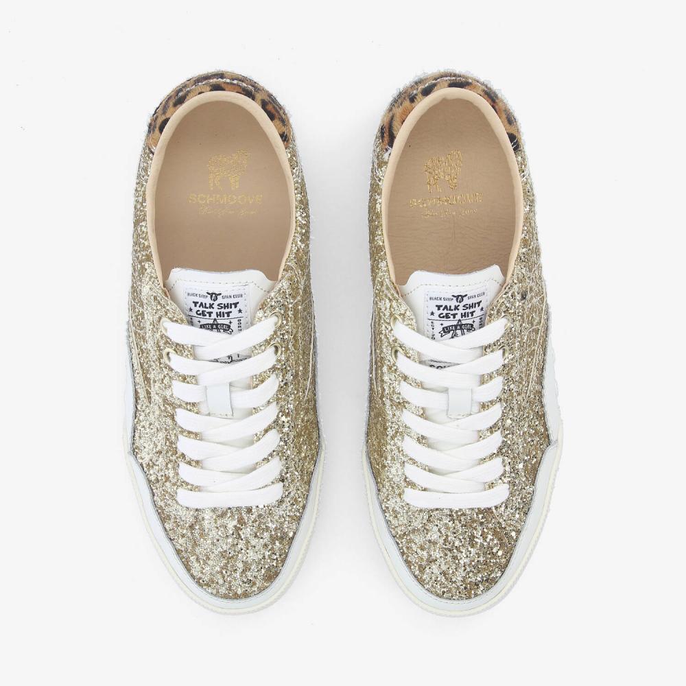 MICK SNEAKER W - GLIT/PONY LEO - GOLD