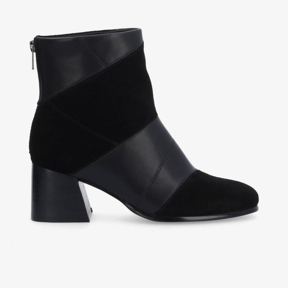 SKARA PATCH BOOTS W - SUEDE/NAPPA - NOIR