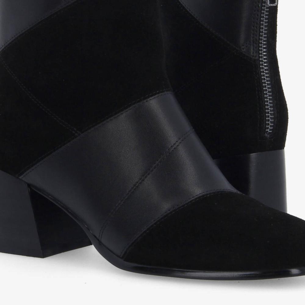 SKARA PATCH BOOTS W - SUEDE/NAPPA - BLACK