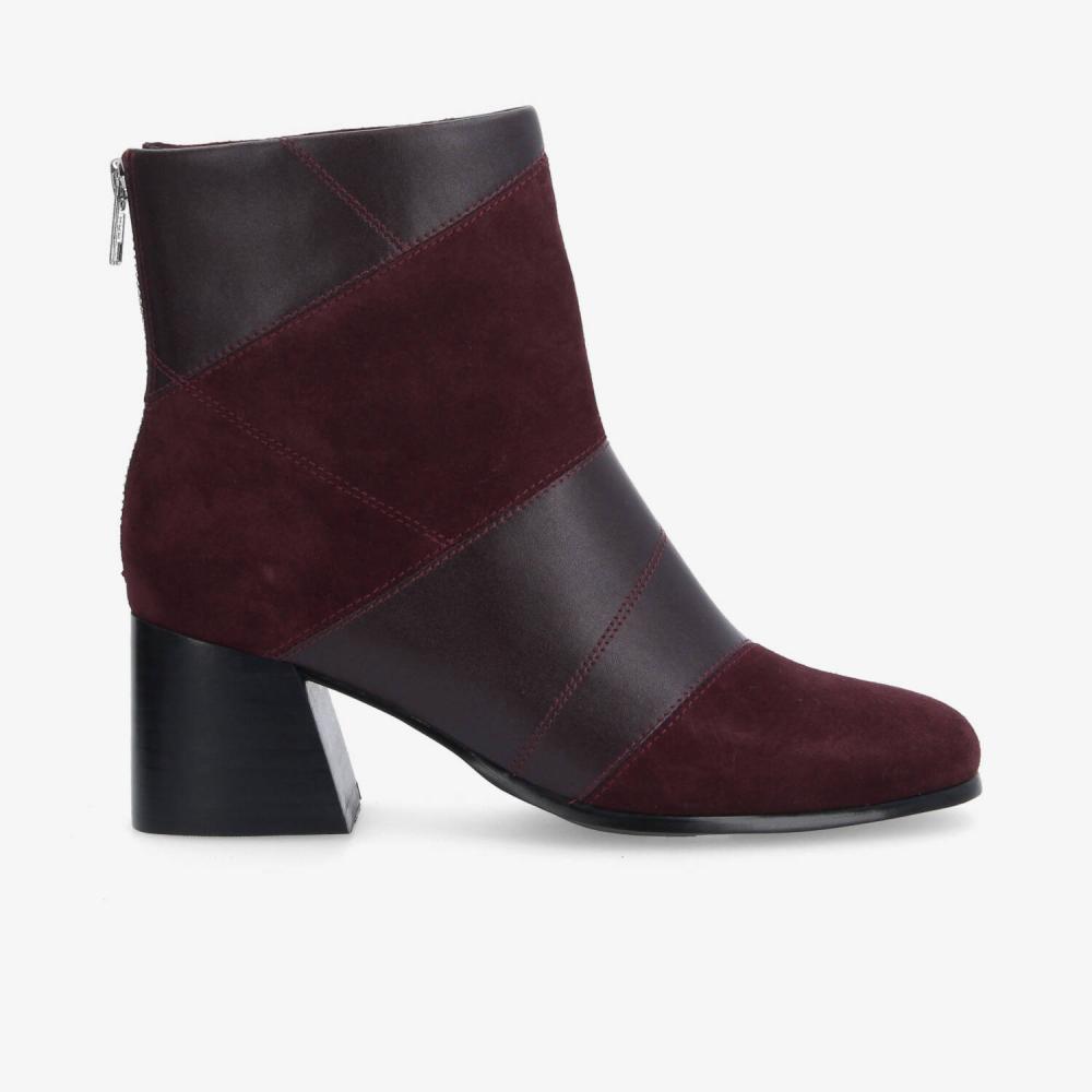 SKARA PATCH BOOTS W - SUEDE/NAPPA - RED