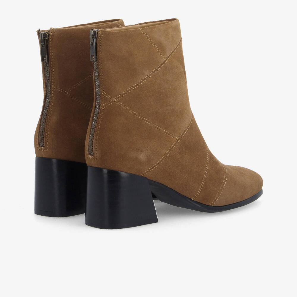 SKARA PATCH BOOTS W - COW SUEDE - BROWN